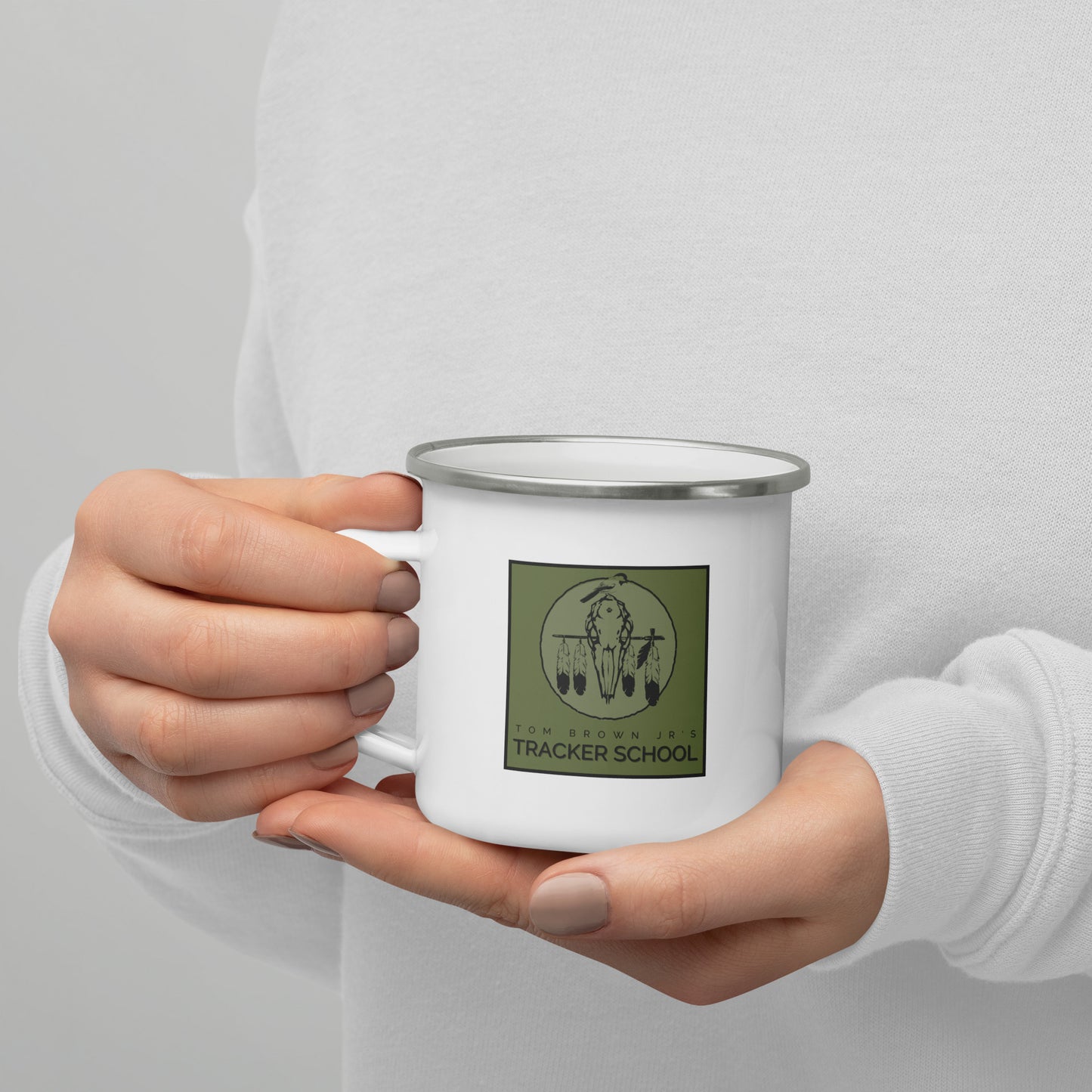 Enamel Mug - Green Shield