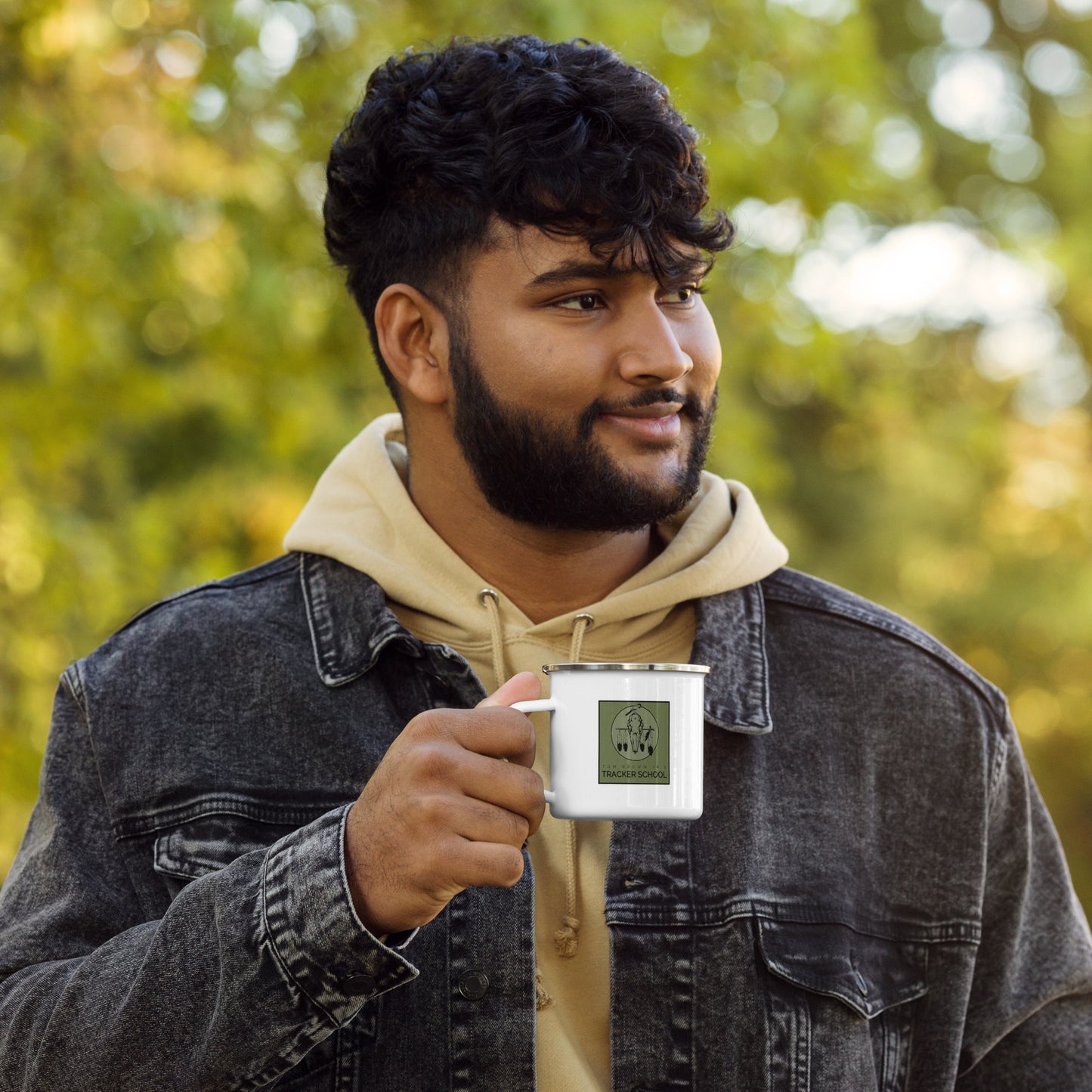 Enamel Mug - Green Shield